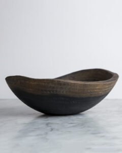 natural edge black bowl