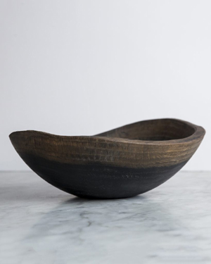 natural edge black bowl
