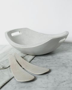 white pearl salad tossers harvest bowl sustainable mothers day gift