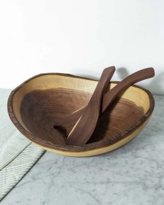 Live edge Blackwalnut Bowl and servers