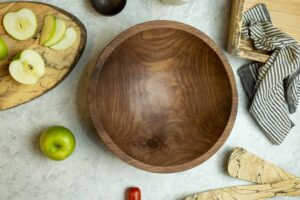 black walnut wooden bowl
