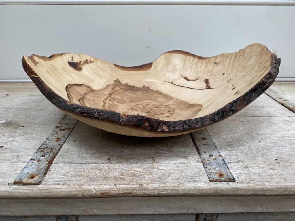 american made maple burl bowl