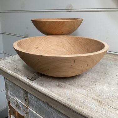 Cherry wood bowls
