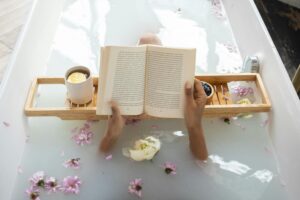 bath caddy bathtub tray wood anniversary gift