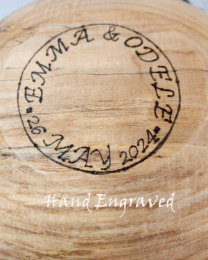 hand engraved wooden bowl