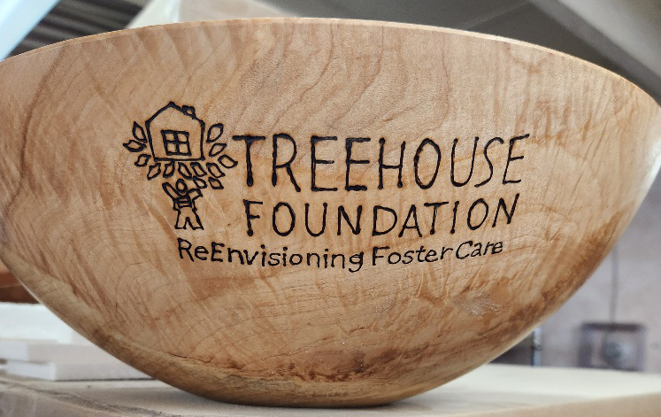 hand and laser engraving on wood