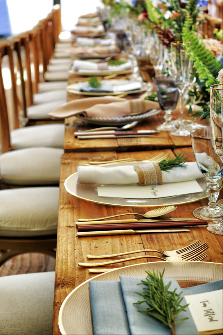 farm-to-table dinner party settings