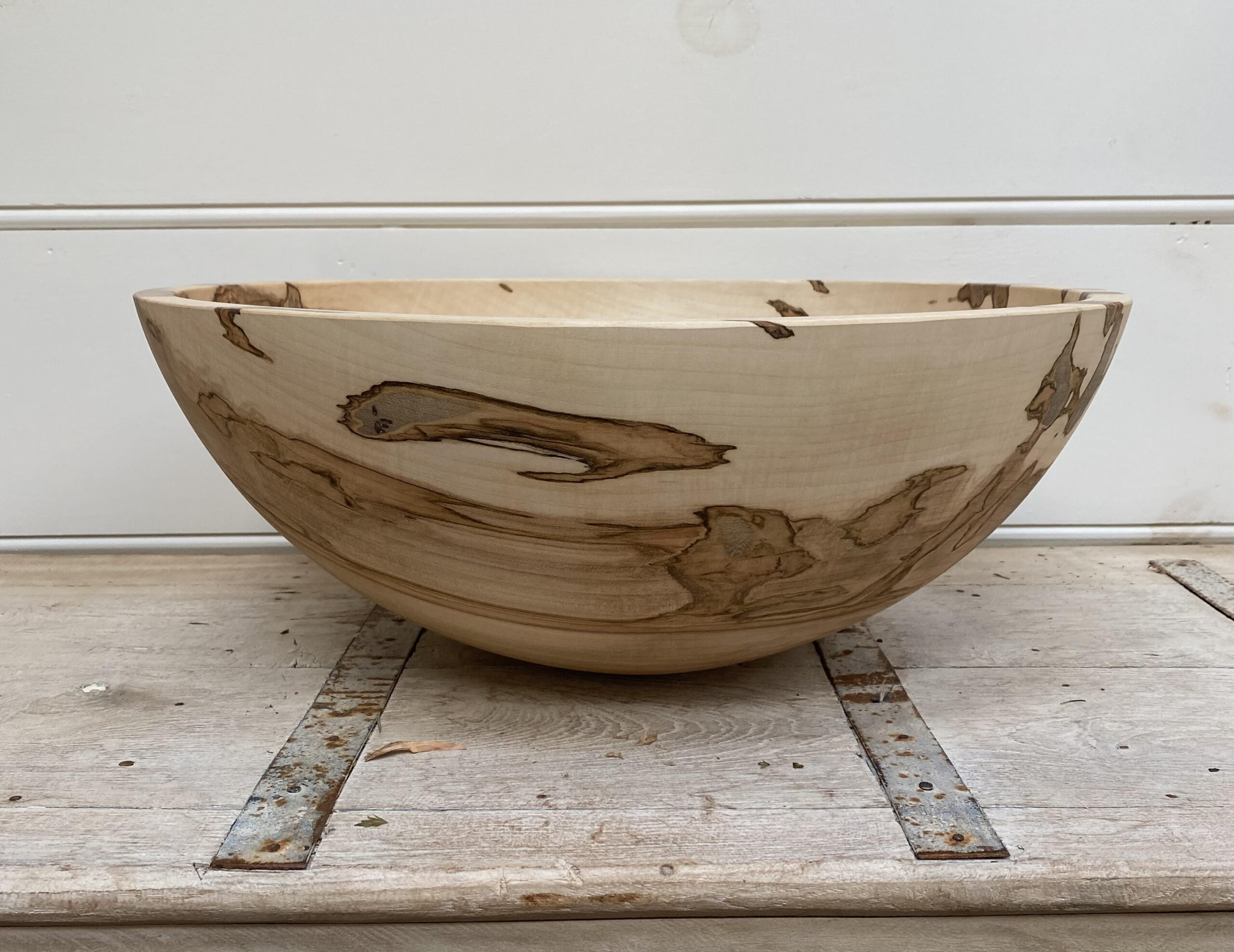 Medium Ambrosia Maple Round Wooden Bowl (13")