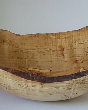 Live Edge Spalted Maple Wooden Bowls (18")